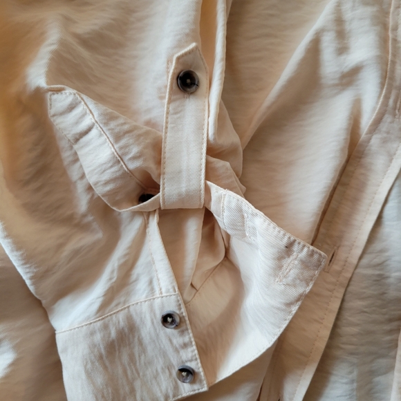 Banana Republic Workwear Sheer Roll-Sleeve Button Down - Picture 2 of 3